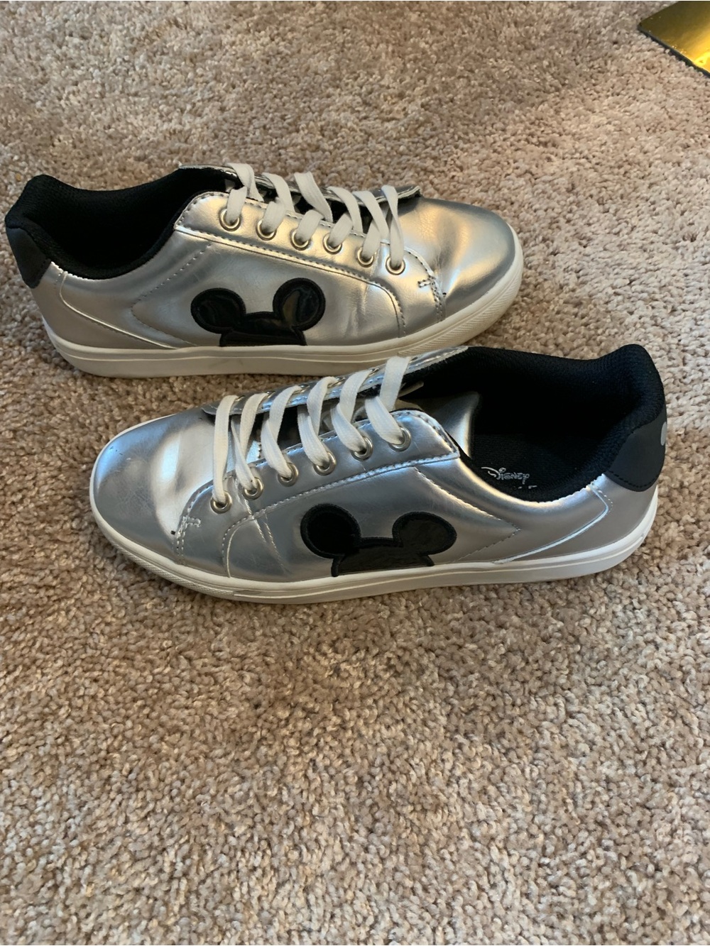 Disney adult  Silver Mickey Low-Top Sneakers
